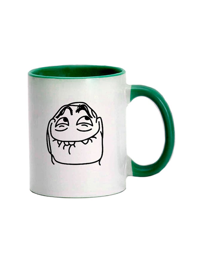 إم إي سي مج بطبعة وجه ترول أخضر/ أبيض