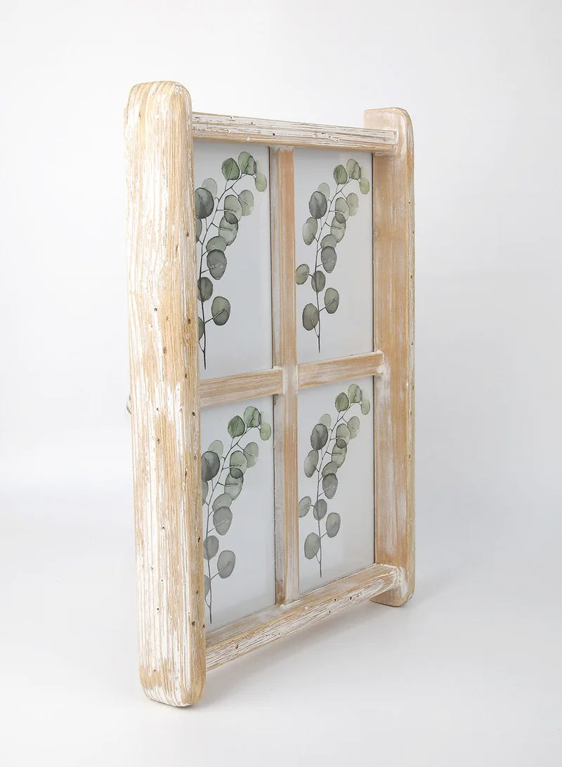 ebb & flow Tabletop Photo Frames With Outer Frame Natural/White outer frame size: L30.5xH43.5xT4.5cm for photo size: 4 pcs 5x7inch