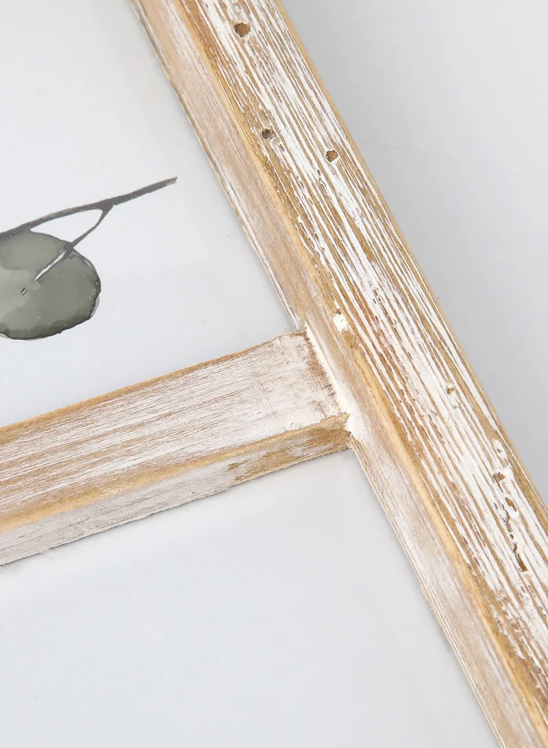 ebb & flow Tabletop Photo Frames With Outer Frame Natural/White outer frame size: L30.5xH43.5xT4.5cm for photo size: 4 pcs 5x7inch