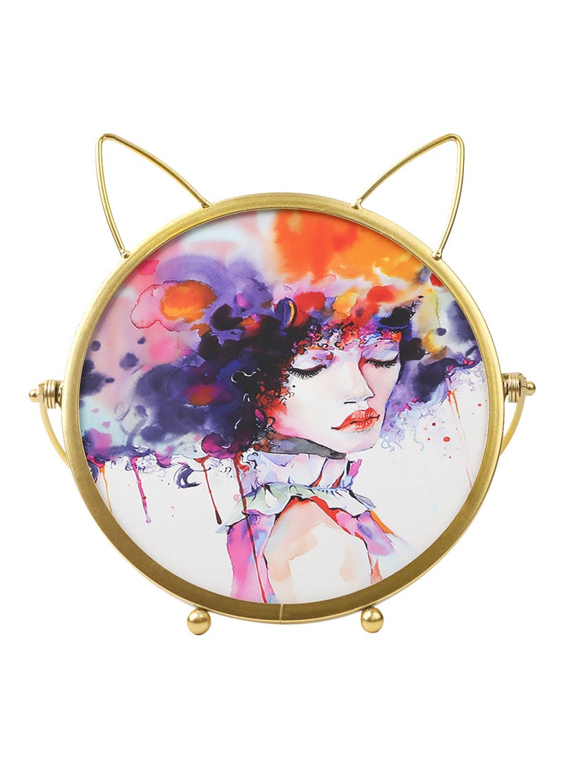 Switch Tabletop Photo Frames With Outer Frame Gold outer frame size: L23xH28xT1cm for photo size: Dia 20 x20 cmcm - Image 2
