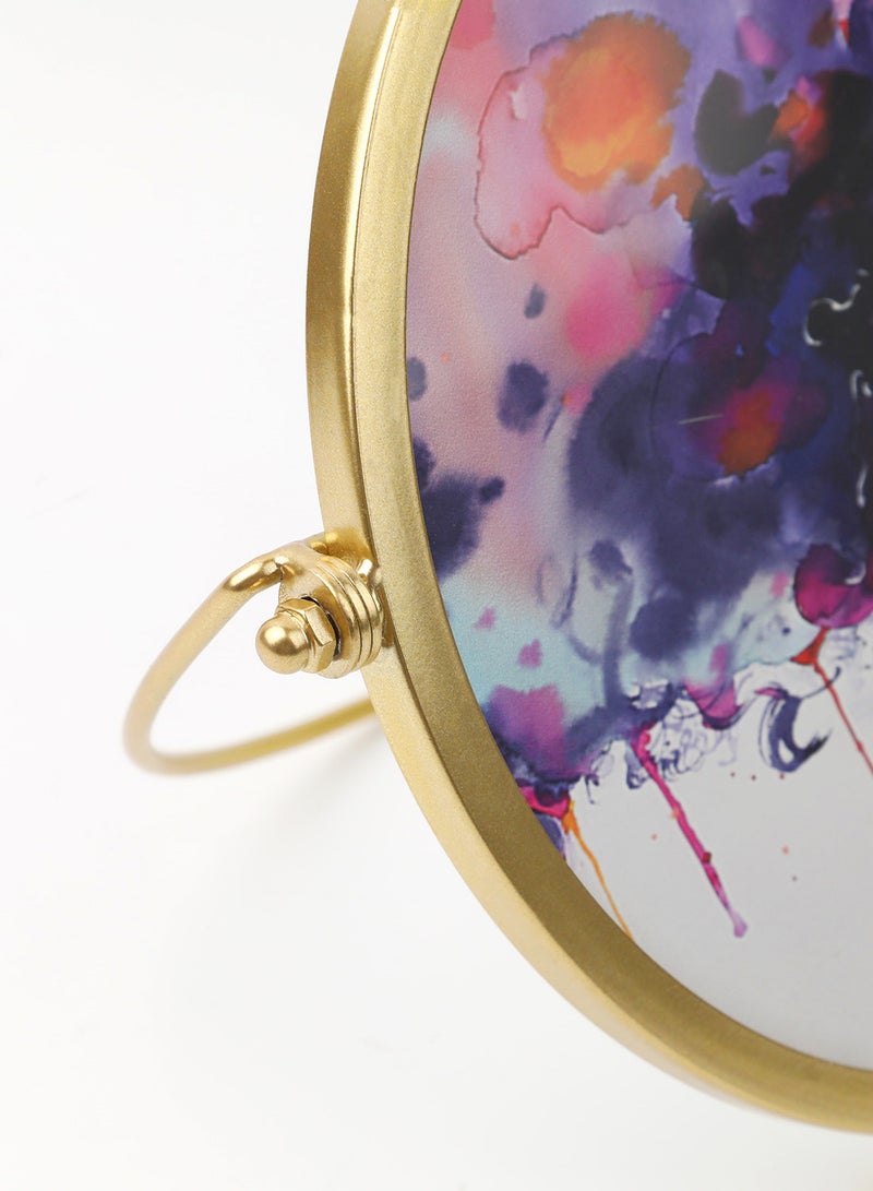 Switch Tabletop Photo Frames With Outer Frame Gold outer frame size: L23xH28xT1cm for photo size: Dia 20 x20 cmcm - Image 4