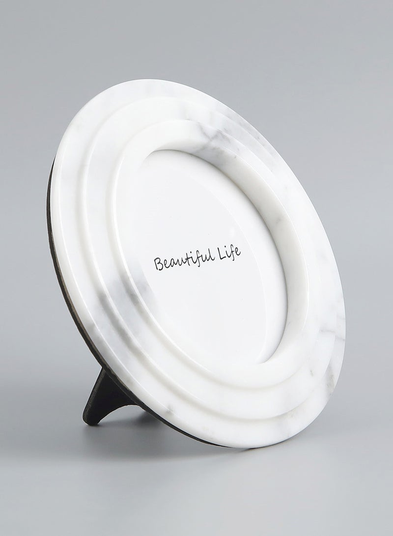 Switch - Tabletop Photo Frames With Outer Frame White outer frame size: Dia16.5 cm for photo size: Dia 20 x20 cmcm - Image 1