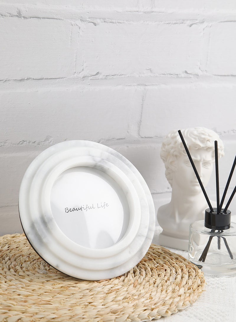 Switch - Tabletop Photo Frames With Outer Frame White outer frame size: Dia16.5 cm for photo size: Dia 20 x20 cmcm - Image 1