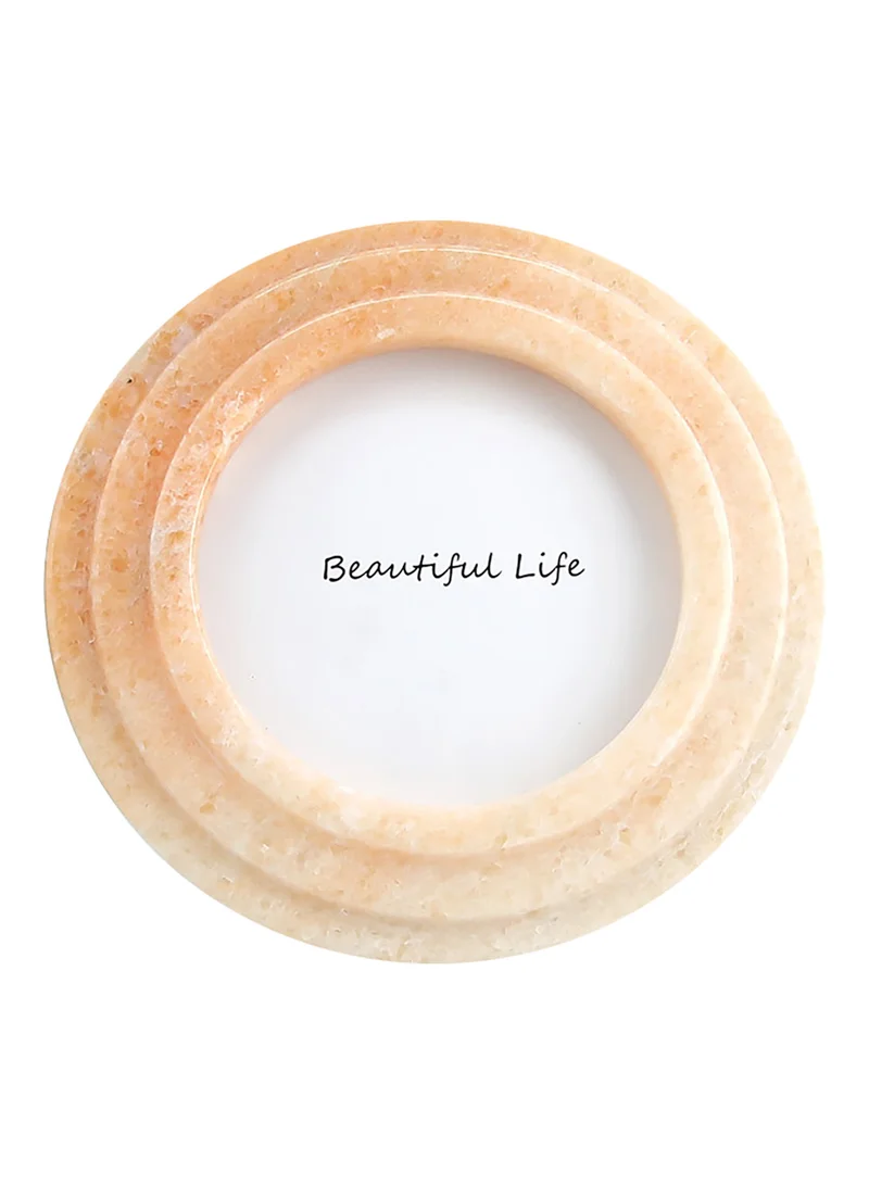 Switch Tabletop Photo Frames With Outer Frame Marble Orange/White outer frame size: Dia16.5 cm for photo size: Dia 20 x20 cmcm