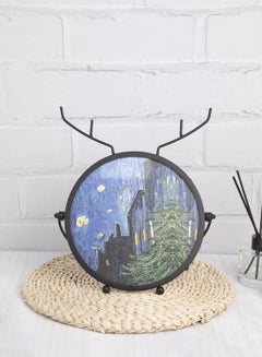 Tabletop Photo Frames With Outer Frame Black outer frame size: L23xH30.5xT1cm for photo size: Dia 20 x20 cmcm
