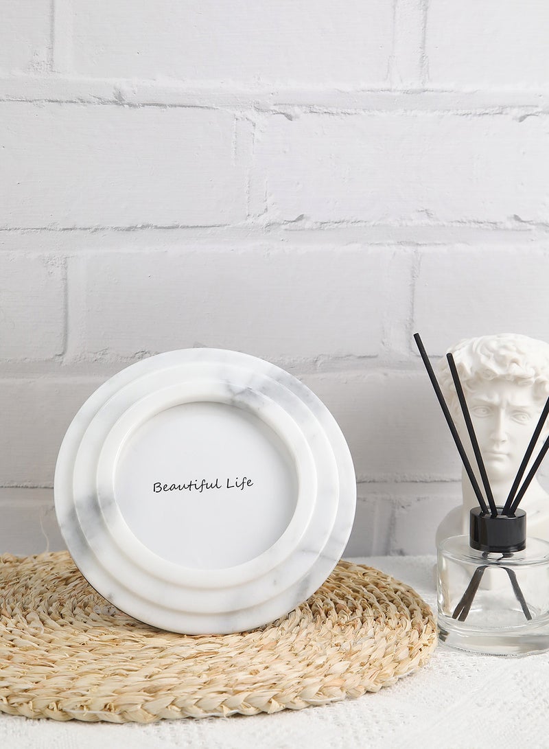 Switch - Tabletop Photo Frames With Outer Frame White outer frame size: Dia16.5 cm for photo size: Dia 20 x20 cmcm - Image 1