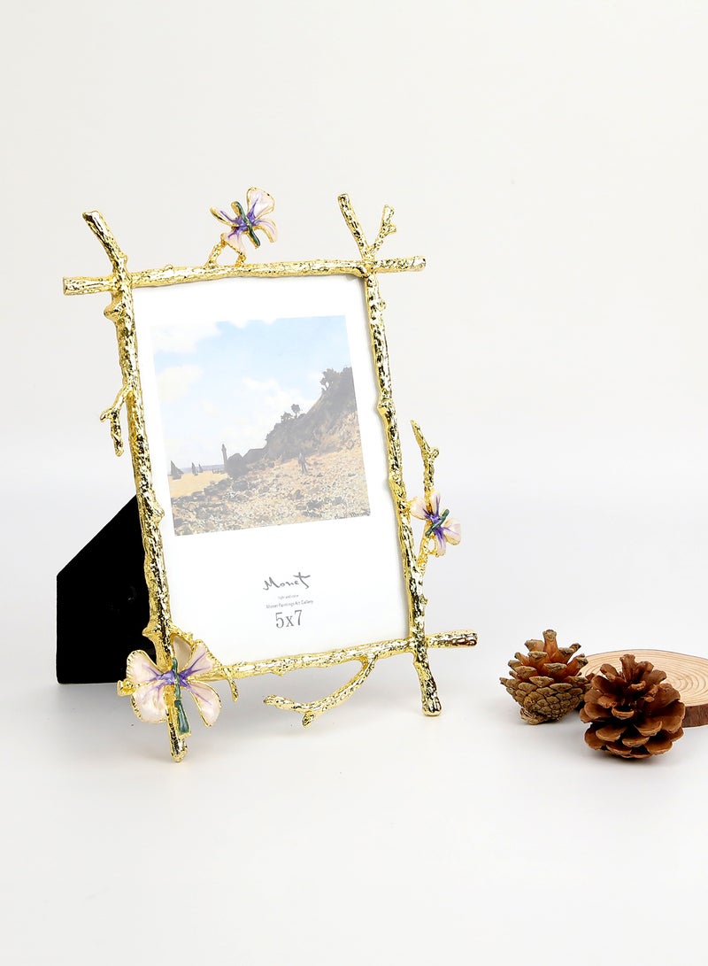 Switch - Tabletop Photo Frames With Outer Frame Gold outer frame size: L18.5xH24.5cm xT1cm for photo size: 5x7inch - Image 1