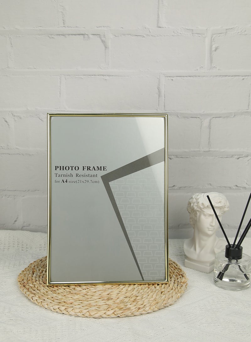 Bebi - Tabletop Photo Frames With Outer Frame Gold outer frame size: L28xH30cm xT1cm for photo size: 26x28cmcentimeter - Image 1