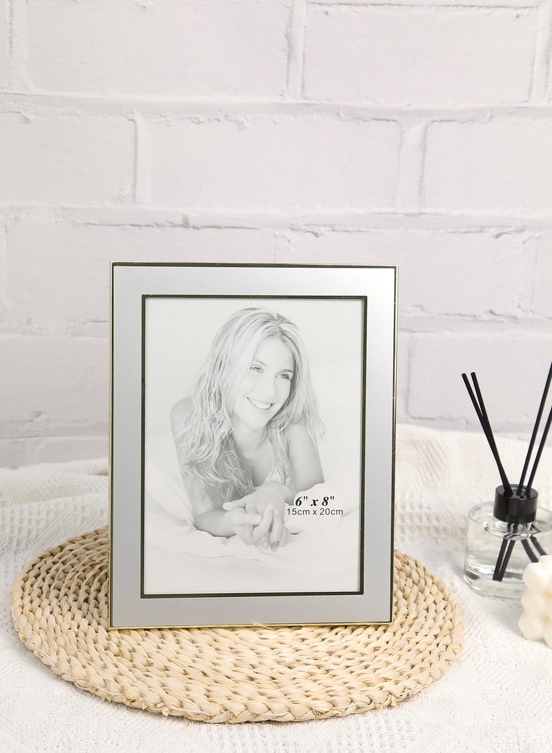 ebb & flow - Tabletop Photo Frames With Outer Frame Gold outer frame size: L19.1xH24.1xT1.2cm for photo size: 6x8inch - Image 1