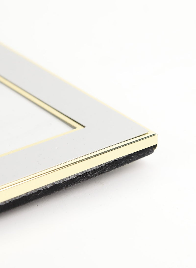 ebb & flow - Tabletop Photo Frames With Outer Frame Gold outer frame size: L19.1xH24.1xT1.2cm for photo size: 6x8inch - Image 1