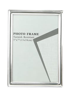 إطارات صورة مزودة بإطار خارجي للوضع أعلى الطاولة فضي outer frame size: L11xH16xT1.5cm for photo size: 4x6بوصة
