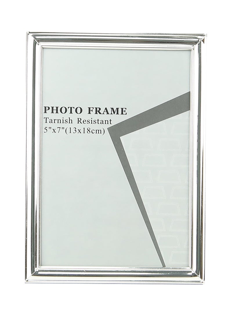 ايب اند فلو - إطارات صورة مزودة بإطار خارجي للوضع أعلى الطاولة فضي outer frame size: L11xH16xT1.5cm for photo size: 4x6بوصة - Image 1