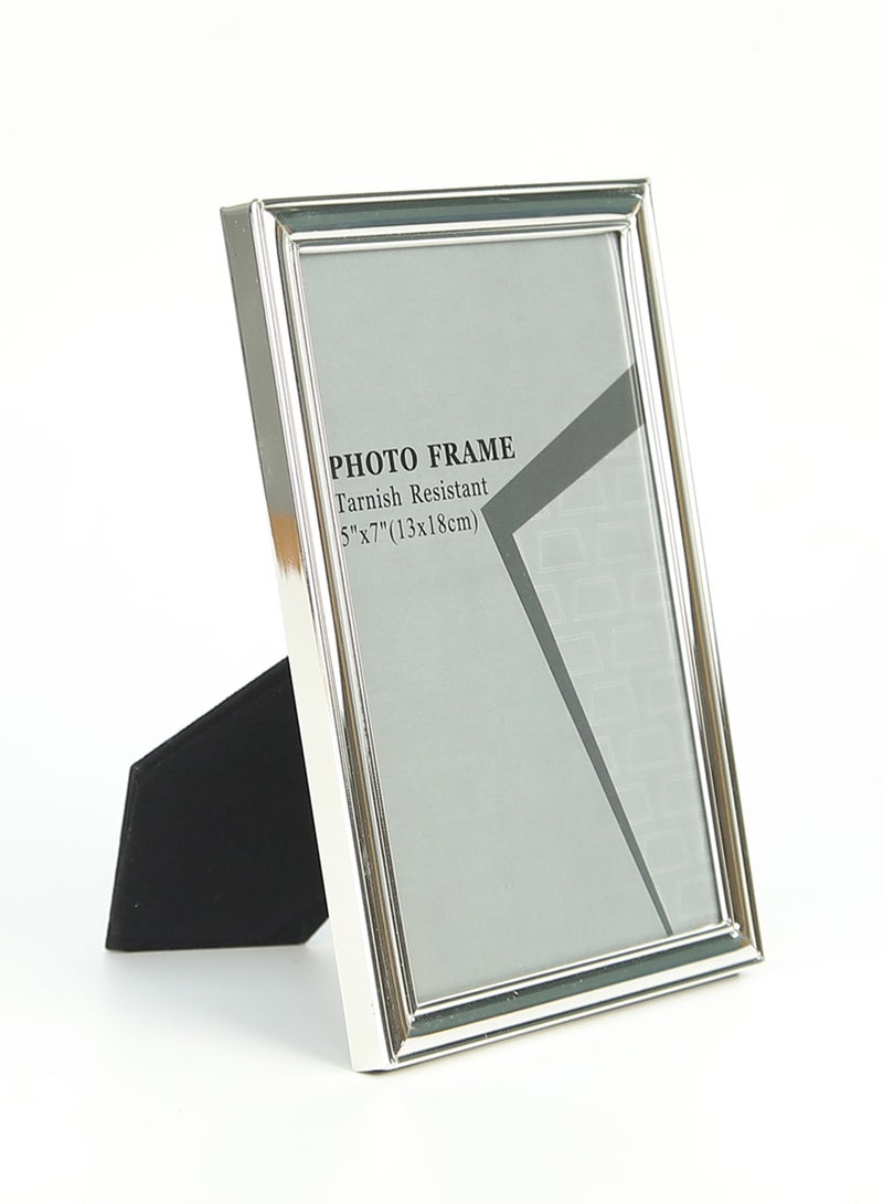 ايب اند فلو - إطارات صورة مزودة بإطار خارجي للوضع أعلى الطاولة فضي outer frame size: L11xH16xT1.5cm for photo size: 4x6بوصة - Image 1