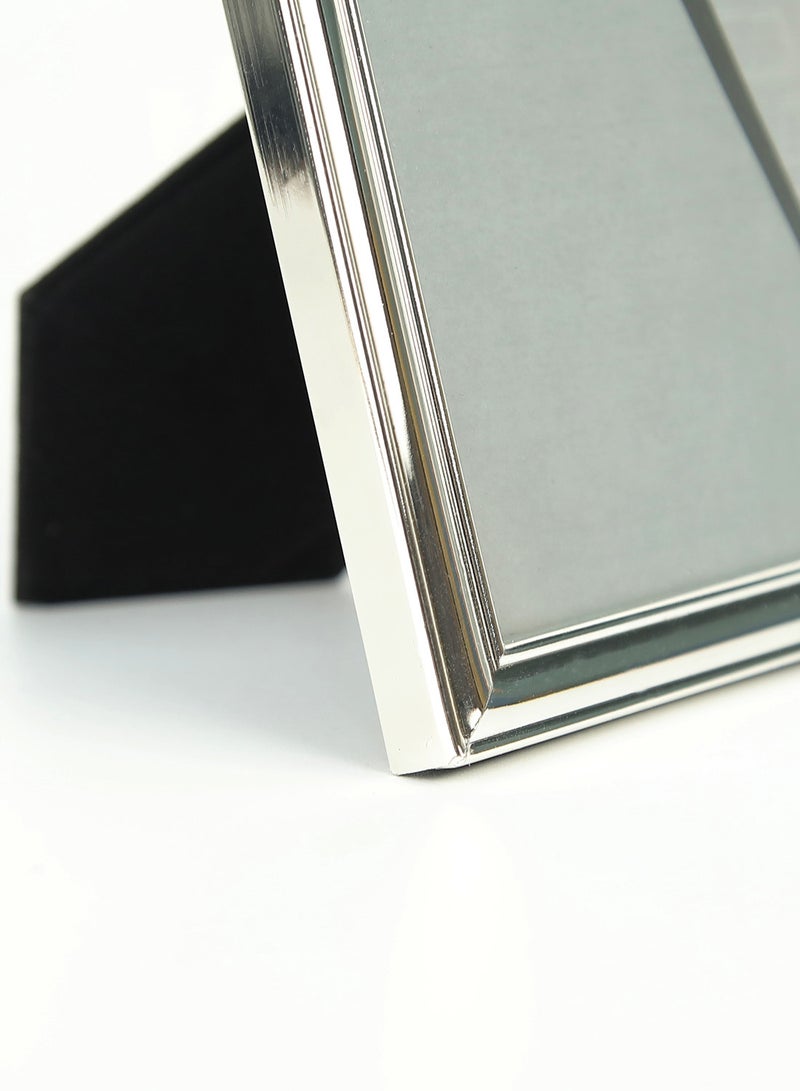 ايب اند فلو - إطارات صورة مزودة بإطار خارجي للوضع أعلى الطاولة فضي outer frame size: L11xH16xT1.5cm for photo size: 4x6بوصة - Image 1