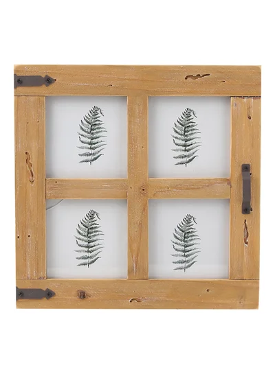 ebb & flow Wall Frames With Outer Frame Beige outer frame size: L24xH24cm xT2.0cm for photo size: 4 pcs 3.5x3.5inch