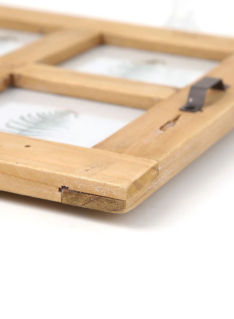 ebb & flow Wall Frames With Outer Frame Beige outer frame size: L24xH24cm xT2.0cm for photo size: 4 pcs 3.5x3.5inch