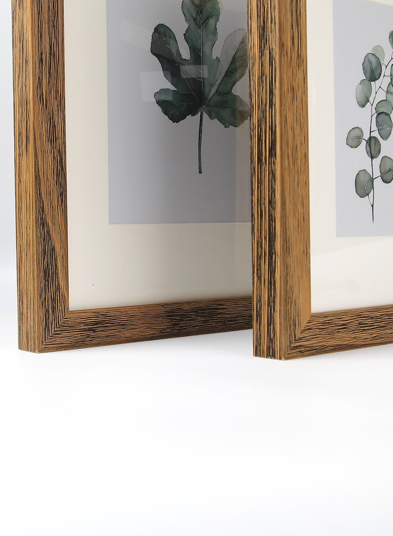 ebb & flow - Wall Frames With Outer Frame Dark Brown outer frame size: L26xH35 xT3cm for photo size: 5x7inch - Image 1