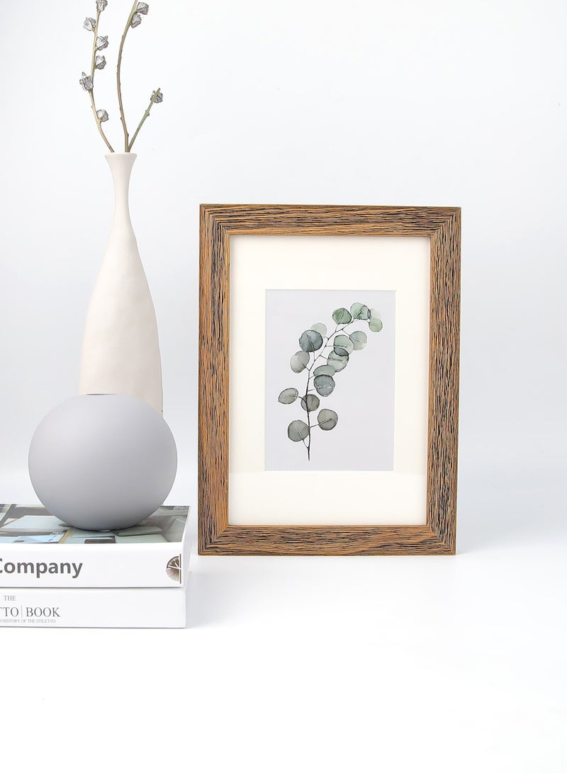 ebb & flow - Wall Frames With Outer Frame Dark Brown outer frame size: L26xH35 xT3cm for photo size: 5x7inch - Image 1