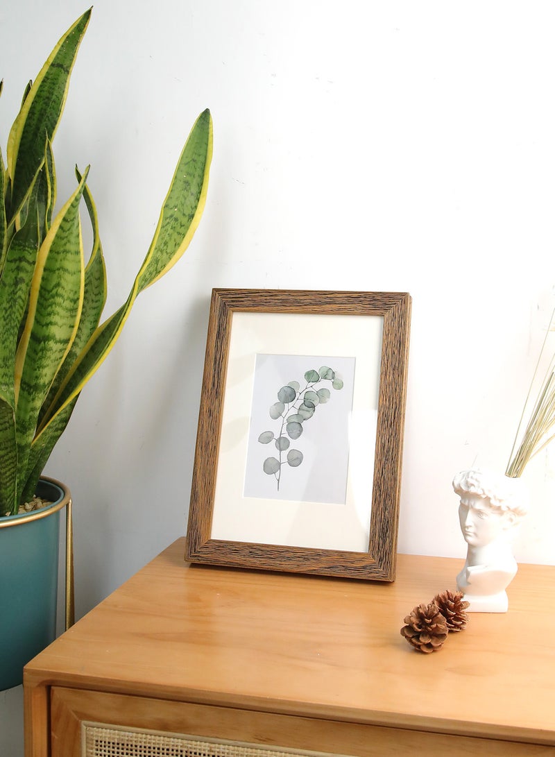 ebb & flow - Wall Frames With Outer Frame Dark Brown outer frame size: L26xH35 xT3cm for photo size: 5x7inch - Image 1