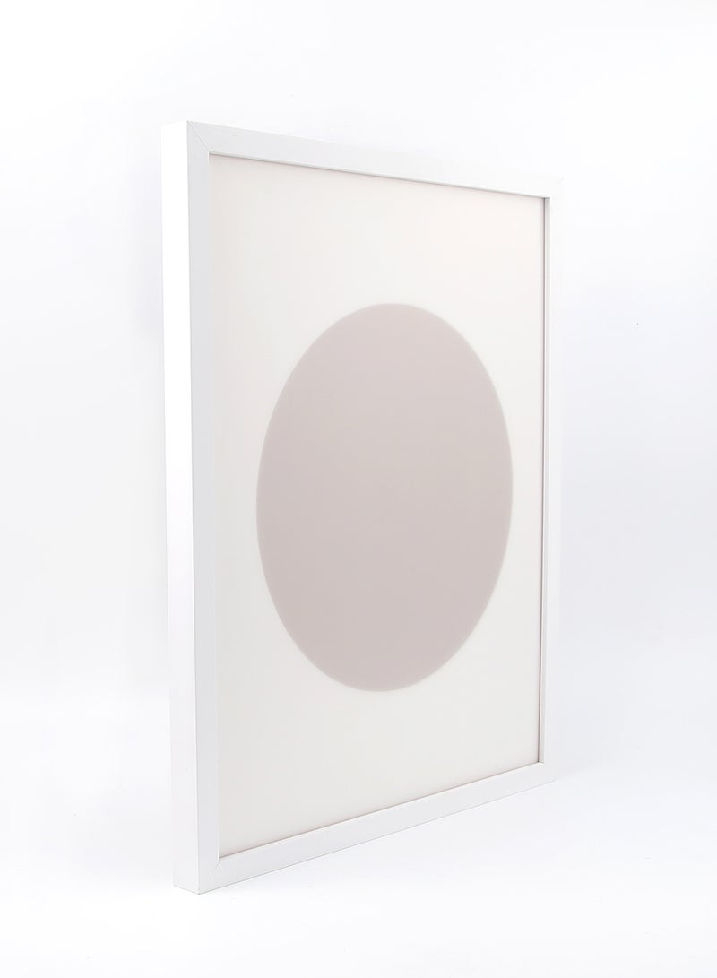 Switch - Wall Frames With Outer Frame White outer frame size: L43xH53xT3cm for photo size: Dia 30 cmcentimeter - Image 1