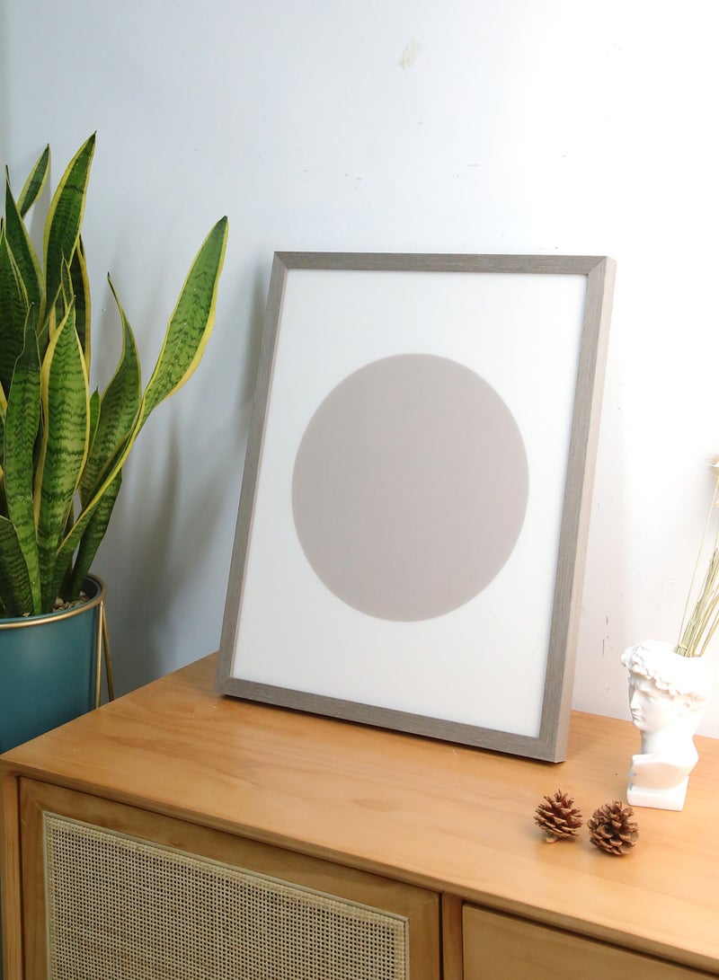 Switch - Wall Frames With Outer Frame Grey outer frame size: L43xH53xT3cm for photo size: Dia 30 cmcentimeter - Image 1