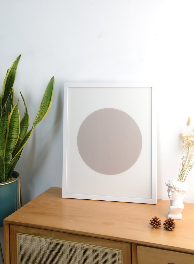 Switch - Wall Frames With Outer Frame White outer frame size: L43xH53xT3cm for photo size: Dia 30 cmcentimeter - Image 1