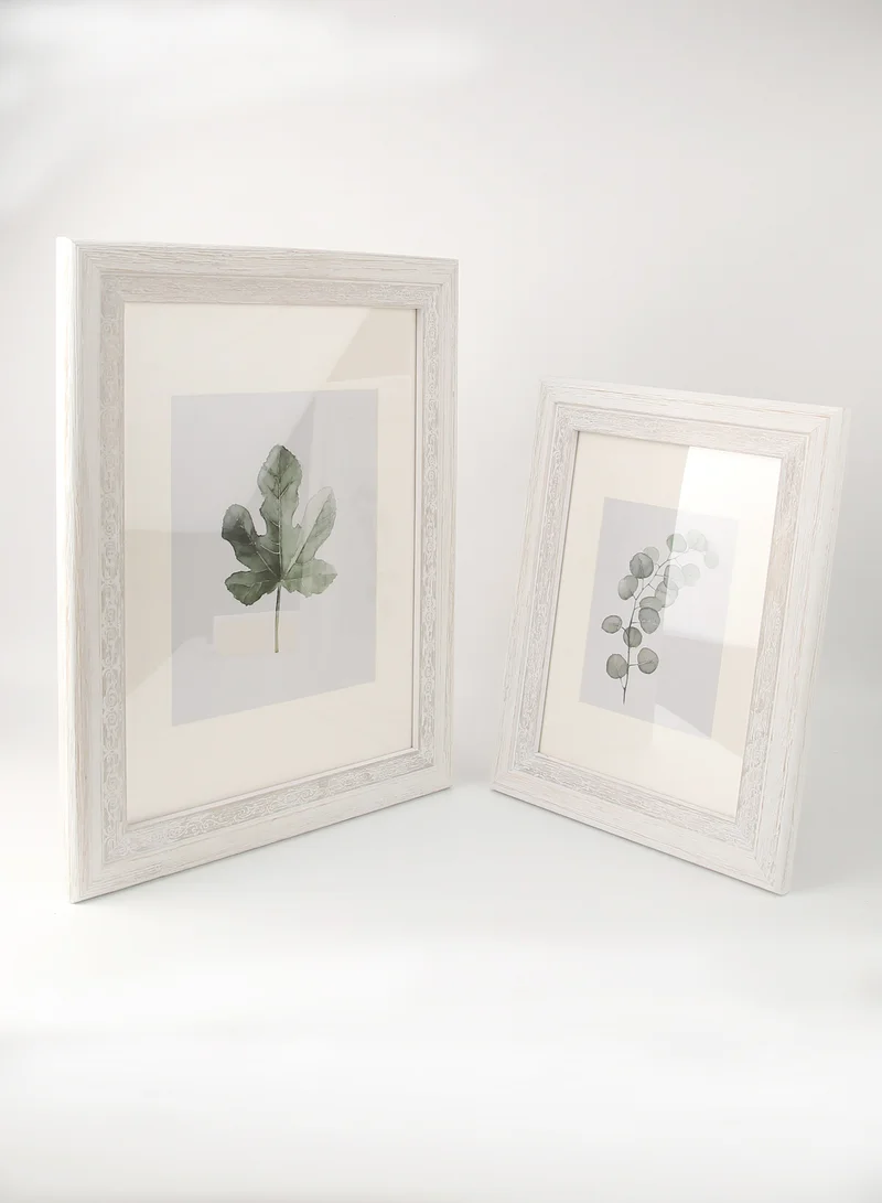 ايب اند فلو إطار للحائط مزود بإطار خارجي أبيض outer frame size: L69xH99xT2cm for photo size: 20x30بوصة