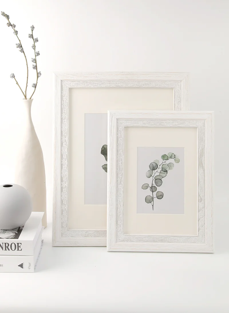ايب اند فلو إطار للحائط مزود بإطار خارجي أبيض outer frame size: L69xH99xT2cm for photo size: 20x30بوصة