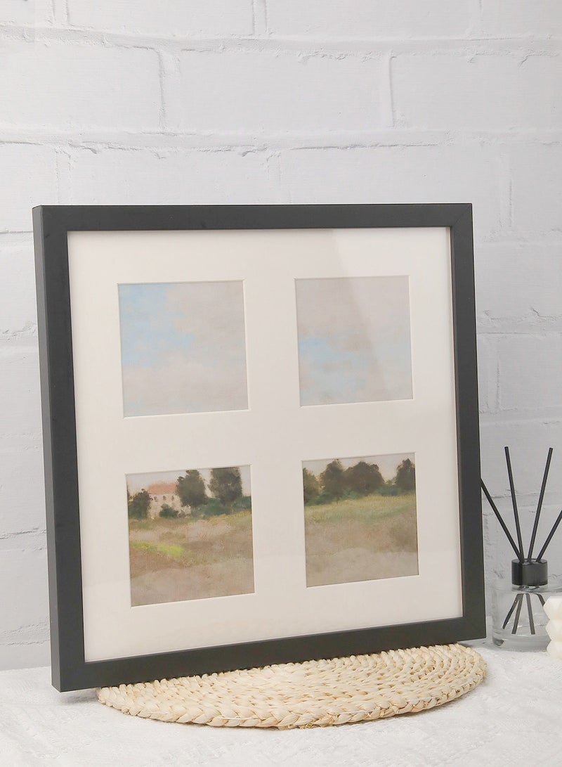 Switch - Wall Frames With Outer Frame Black outer frame size: L38xH38xT3cm for photo size: 4pcs 4X4inch - Image 1