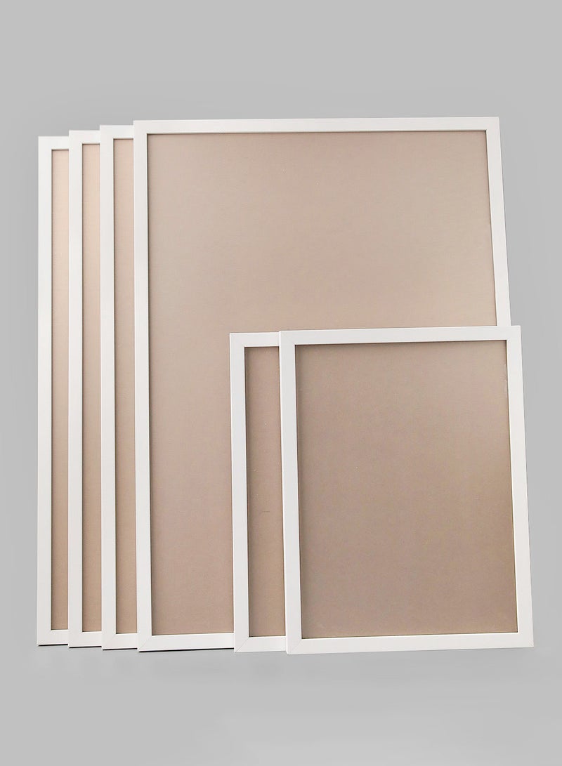 Switch - Frame Sets  With Outer Frame White 6pcs/set outer frame size: 4pcs L56xH77xT2.8cm +
2pcs L35xH45xT2.8cm  for photo size: 4pcs 20x28" +
2pcs 12x16"inch - Image 1