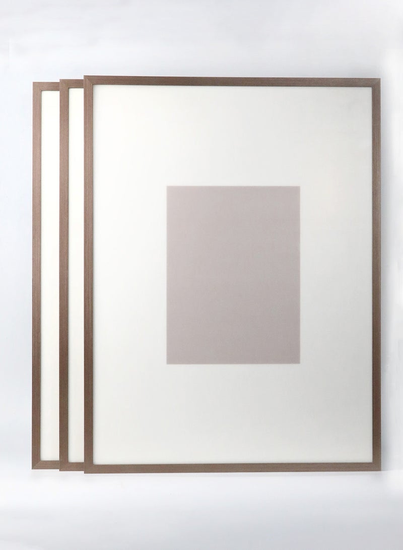 Switch - Frame Sets  With Outer Frame Brown 3pcs/set outer frame size: L69x91x3cm for photo size: 12x16"inch - Image 1