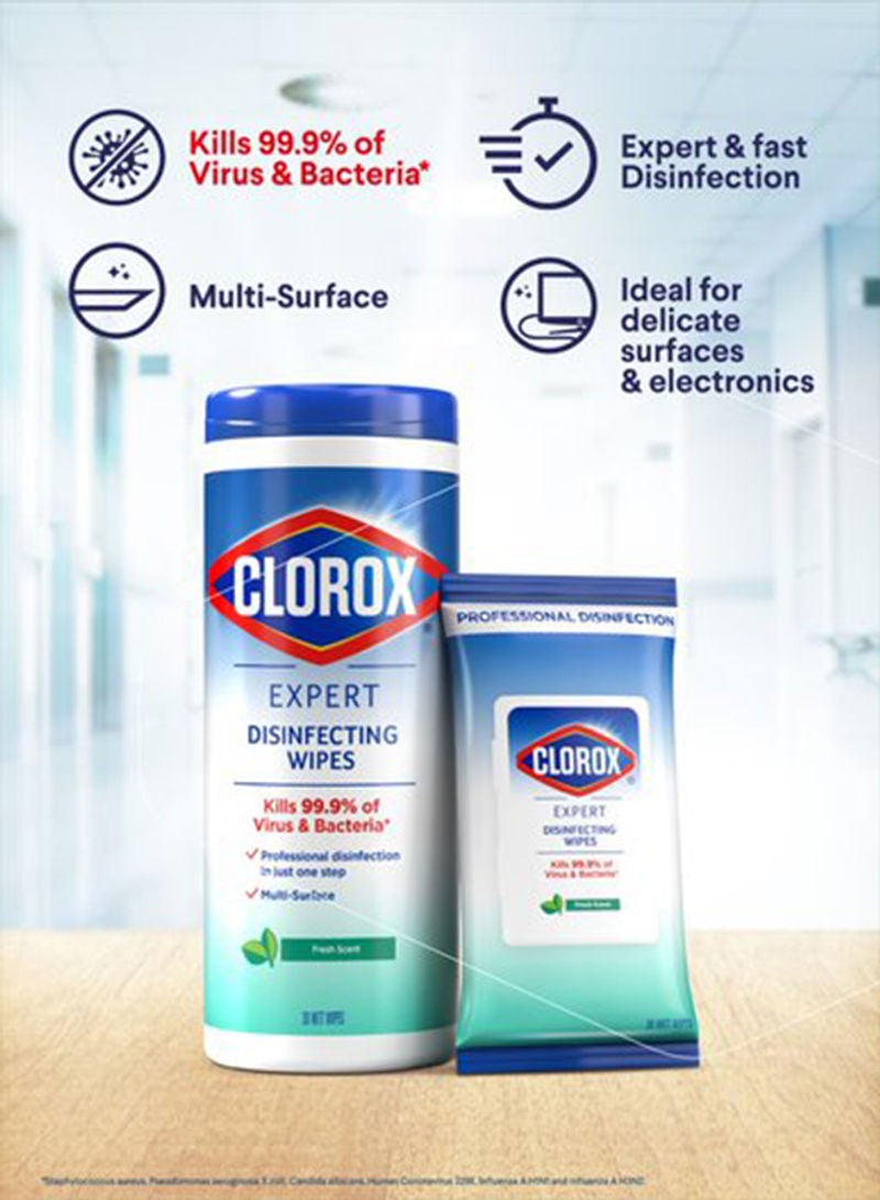 Clorox - Disinfecting Wipes Fresh - Pack 40 Wipes Multicolour - Image 1