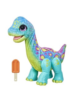 FurReal furReal Snackin' Sam the Bronto, Interactive Pets, 40+ Sounds and Reactions, Electronic Pets, Plush Dinosaur Toys for 4 Year Old Girls and Boys  - Image 2