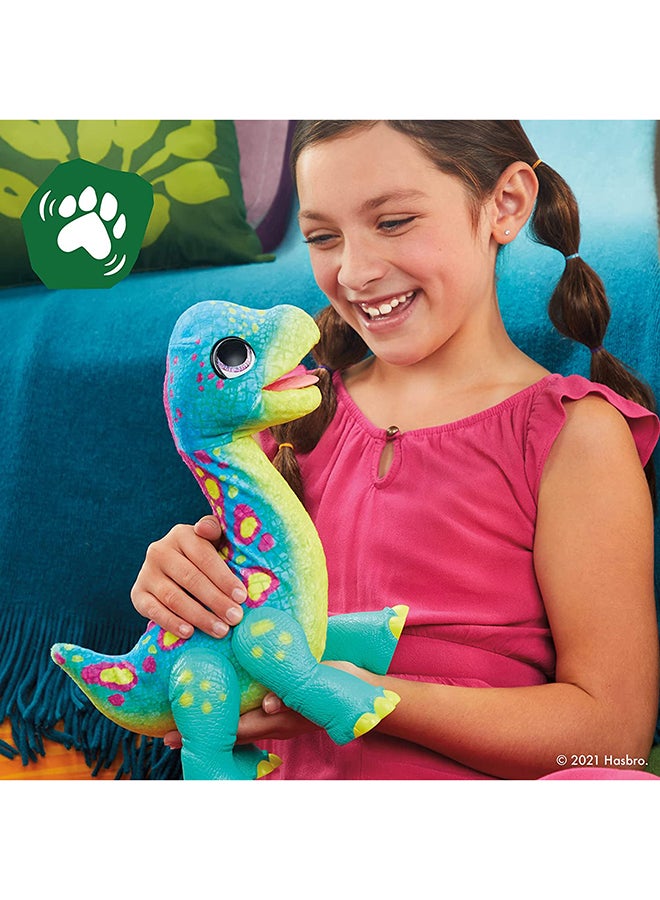 FurReal - furReal Snackin' Sam the Bronto, Interactive Pets, 40+ Sounds and Reactions, Electronic Pets, Plush Dinosaur Toys for 4 Year Old Girls and Boys - Image 1