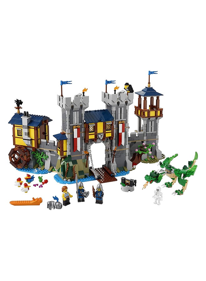 6333048 6333048 Creator 3In1 Medieval Castle 31120 Building Kit; Castle With Moat And Drawbridge, Featuring A Dragon Toy And 3 Minifigures; Cool Toys For Kids Who Love Lego Sets And Imaginative Play (1,426 Pieces) 9+ Years 1426 9+ Years - v1635691396/N48604907A_3