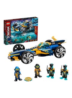 71752 Ninjago Ninja Sub Speeder Building Set, 2 In 1 Submarine And Car Toy With Cole Jay Minifigures 8+ Years