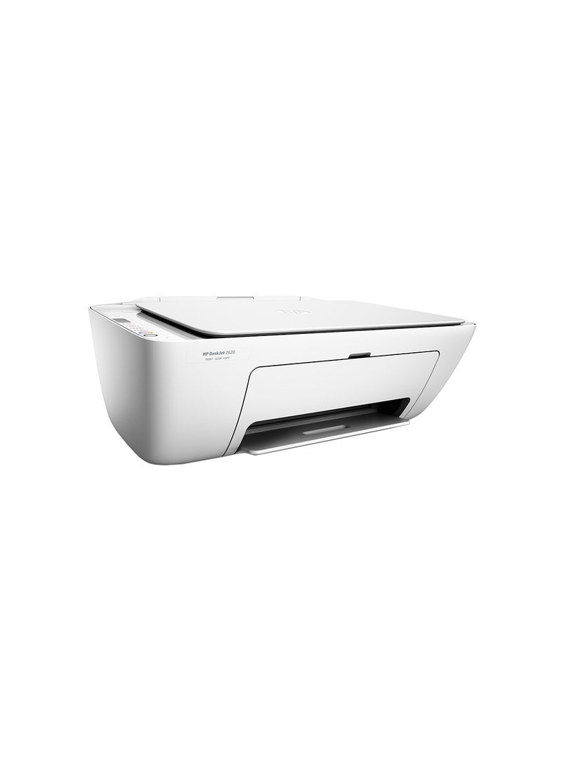 HP - DeskJet 2620 All-in-One Printer, Copy, Scan [V1N01C] White - Image 1
