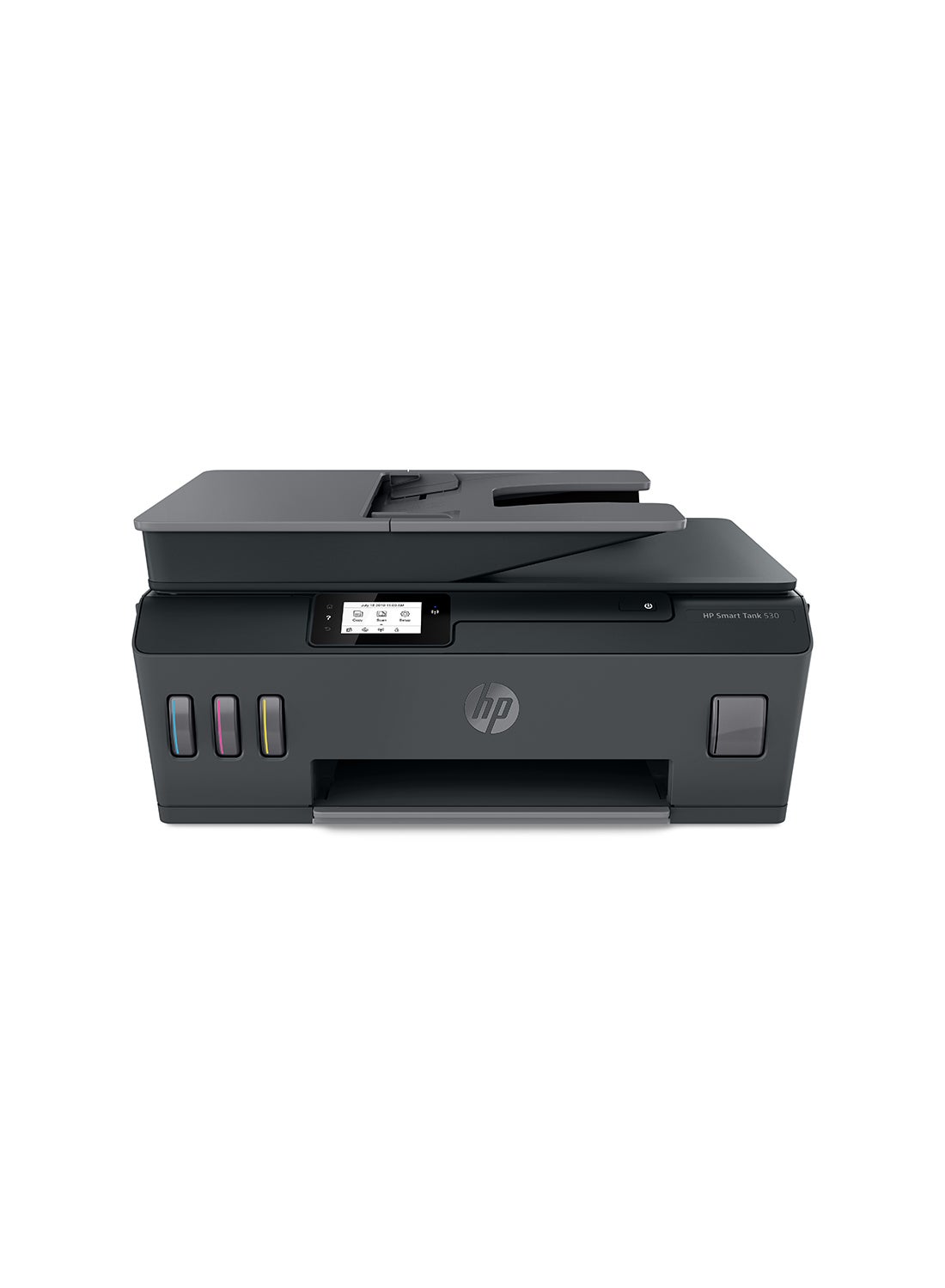 HP Smart Tank 530 All-In-One Multi-Function WiFi Color Ink Tank Printer with Voice Activated Printing Google Assistant and Alexa (Color Page Cost: 20 Paise | Black Page Cost: 10 Paise) For Print/Copy/Scan with ADF (Up To 18000 Black, 8000 Colour Pages Of Ink In Box) Black 