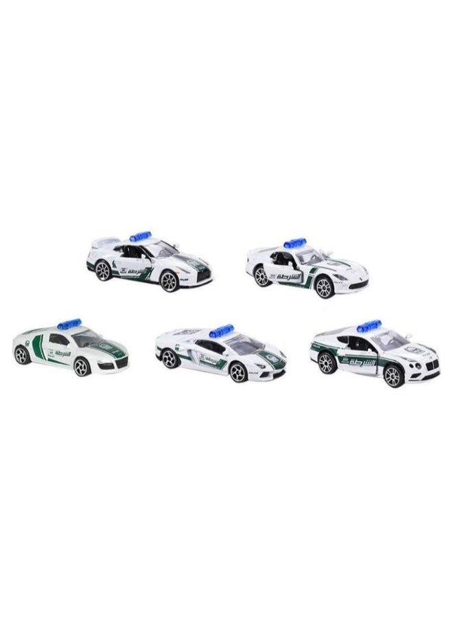 Majorette 5-Piece Dubai Police Die Cast Car Set 7.5cm  - Image 1
