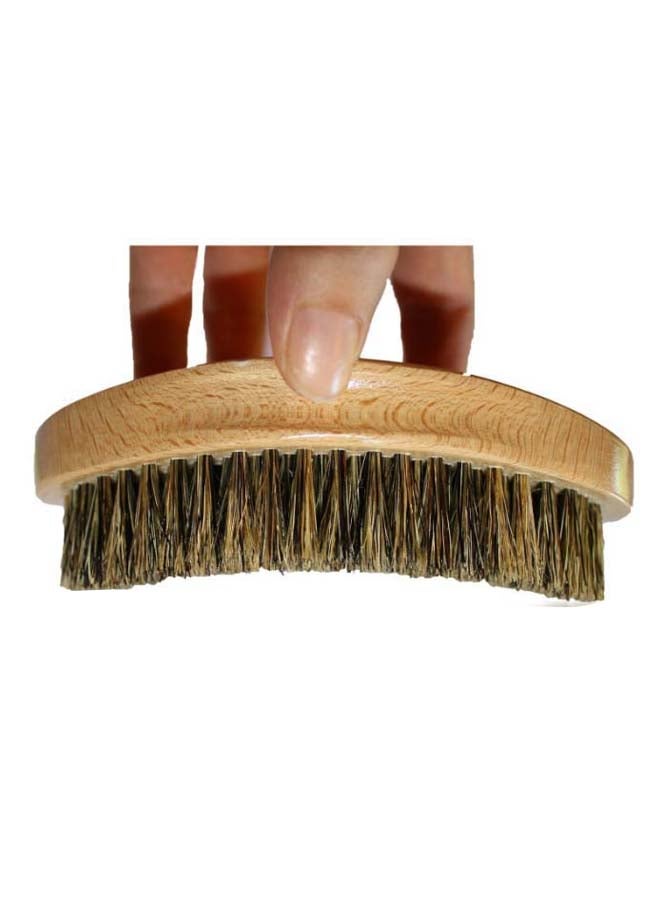 Kingston Wooden Dual Boar Bristle Beard And Hair Brush Beige 1.5x5x2.75inch  - Image 3