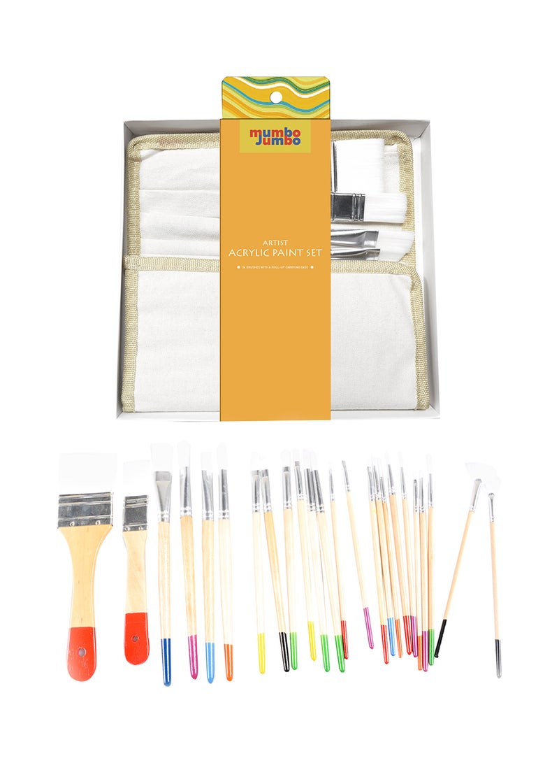 mumbo Jumbo 24 Pieces Paint Brush Gift Set 28.5*25*2.5cm  - Image 1