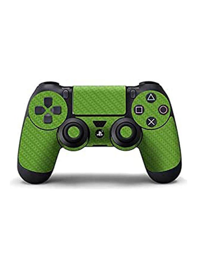 Generic Ps4 Controller Green Carbon Fibre Sticker Wrap One Piece 