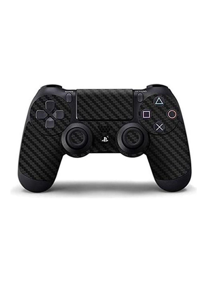 Generic Ps4 Controller Black Carbon Fibre Sticker Wrap One Piece 