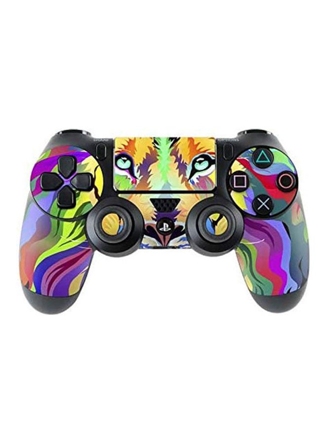 Generic Ps4 Controller Colorfull Lion Face Sticker Wrap One Piece 