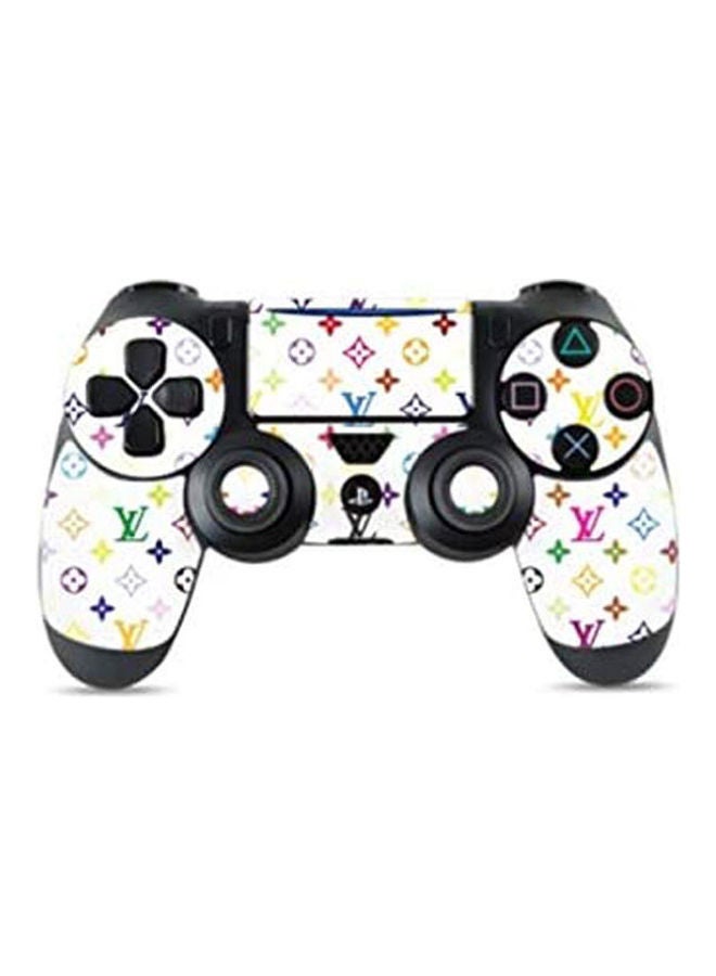 Generic Ps4 Controller Colorfull White Lv Sticker Wrap One Piece 