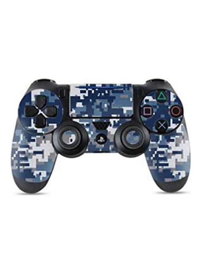 Generic Ps4 Controller Camo Blue Navy Square Sticker Wrap One Piece 