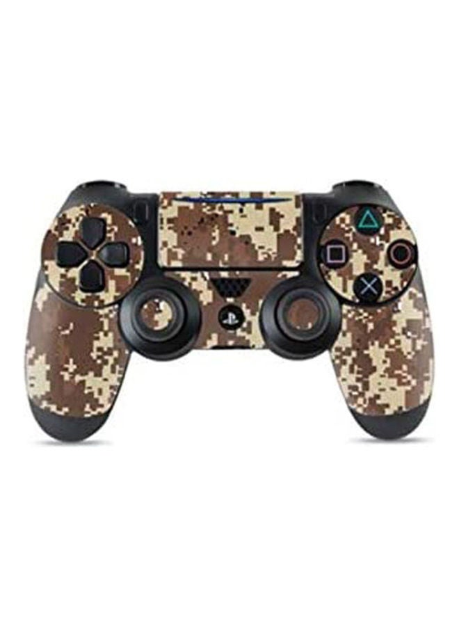 Generic Ps4 Controller Camo Desert Brown Peige Square Sticker Wrap One Piece 