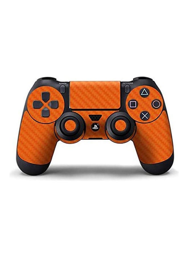 Generic Ps4 Controller Orange Carbon Fibre Sticker Wrap One Piece 