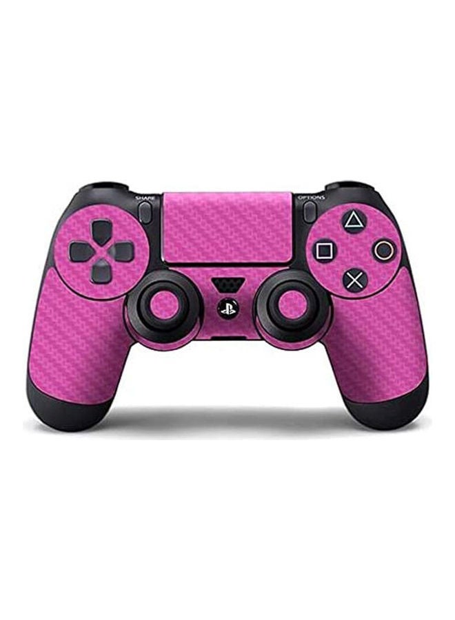 Generic Ps4 Controller Pink Carbon Fibre Sticker Wrap One Piece 