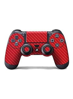 Ps4 Controller Red Carbon Fibre Sticker Wrap One Piece